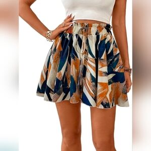Stylish Women's Multicolor Patterned Shorts